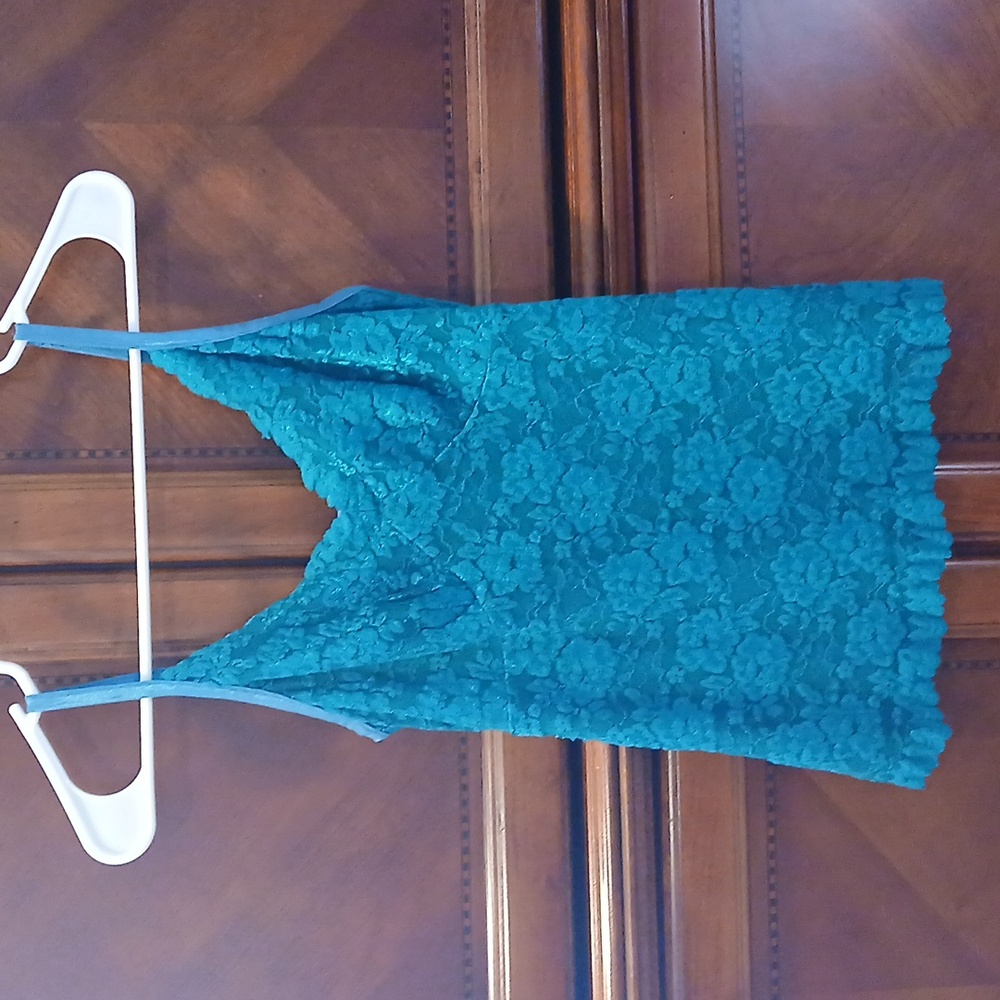 INC International Concepts Teal Lace Camisole